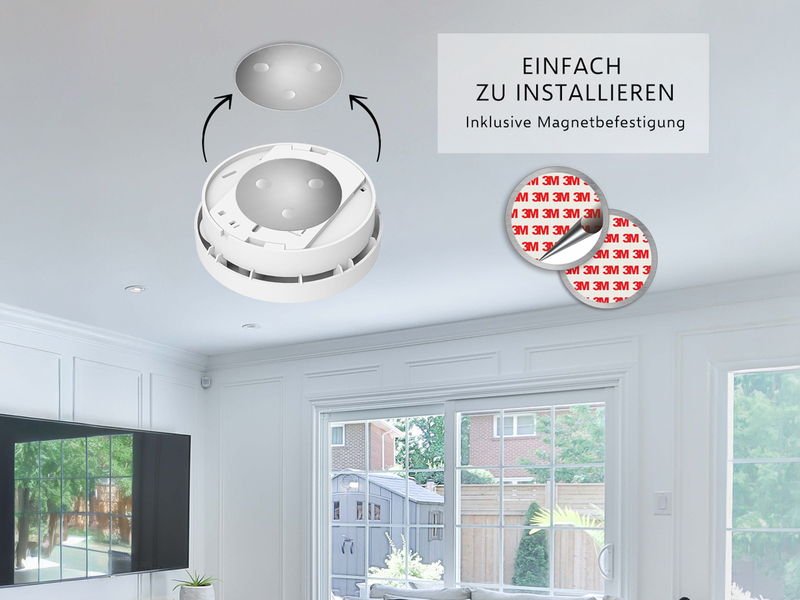 6er Set ELRO Optischer Rauchmelder mit 10 Jahres Batterie & Magnethalterung 10cm