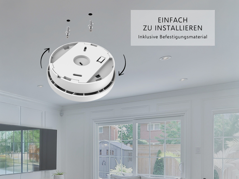 6er Set ELRO Rauchmelder mit 10 Jahres Batterie - Große Testtaste, Ø 10cm