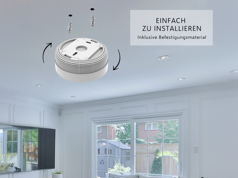 6er Set ELRO Optischer Rauchmelder mit 10 Jahres Batterie, Mini Ø 7,2cm, Weiß