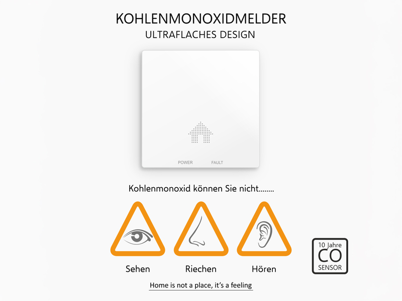 ELRO Brandschutzset: 2x Rauchmelder, 1x CO Melder mit 10 Jahres Batterien, flach