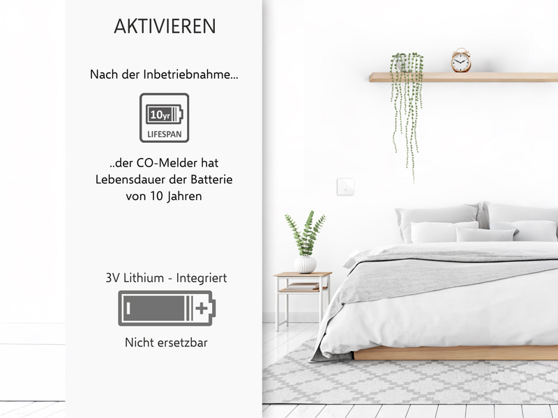 ELRO Brandschutzset: 2x Rauchmelder, 1x CO Melder mit 10 Jahres Batterien, flach