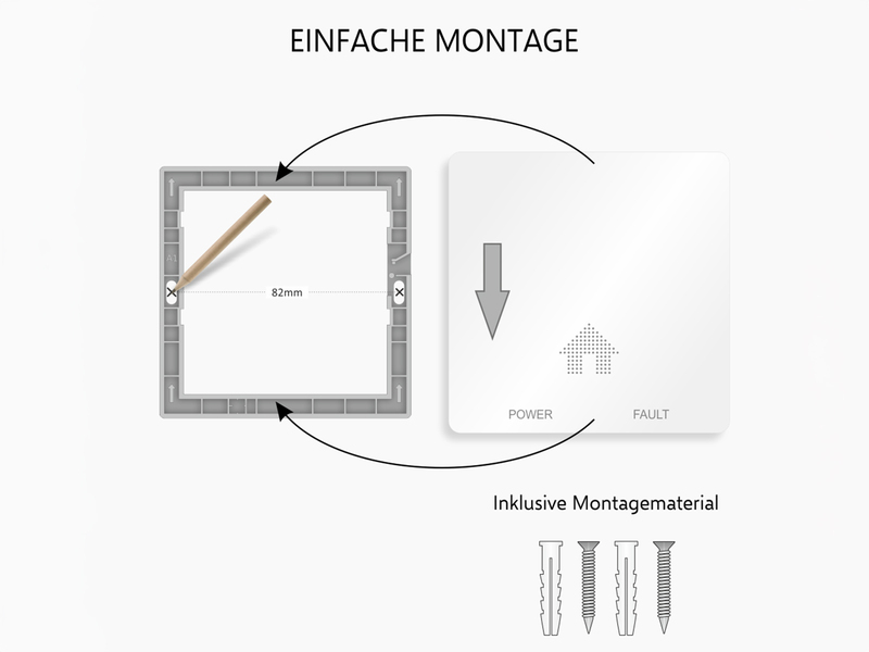 ELRO Brandschutzset: 2x Rauchmelder, 1x CO Melder mit 10 Jahres Batterien, flach