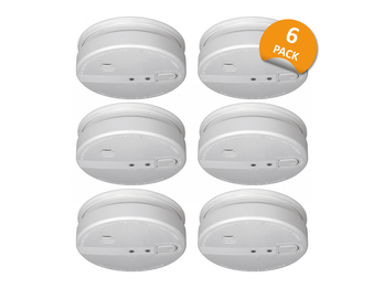 6er Set Optischer Rauchmelder 230V vernetzbar 5 Jahres Back-Up Batterie Ø 12,5cm 6er Set Optischer Rauchmelder 230V vernetzbar 5 Jahres Back-Up Batterie Ø 12,5cm