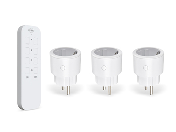 Funksteckdosen 3er Set Zwischenstecker 230V, innen, schaltbar mit Fernbedienung