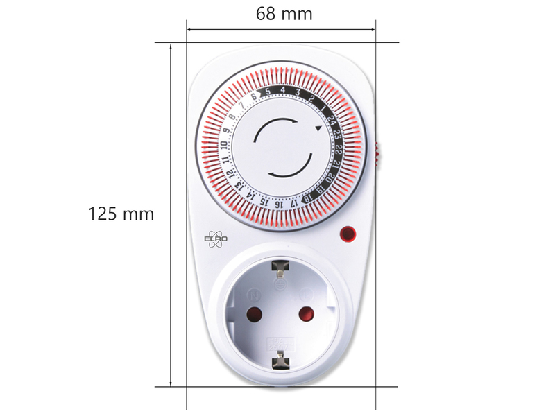4er Set Analoge Zeitschaltuhren für Steckdosen, 24 Std. Timer mechanisch, 13cm
