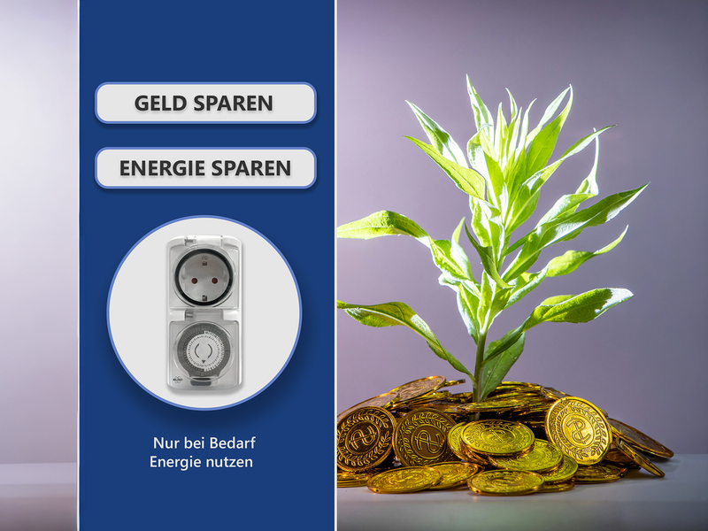 3er Set Analoge Zeitschaltuhren für Außensteckdosen Garten Timer mechanisch 13cm