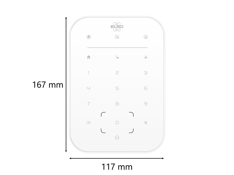 Steuereinheit / Bedienfeld für das ELRO AS98S Home2 Alarmsystem