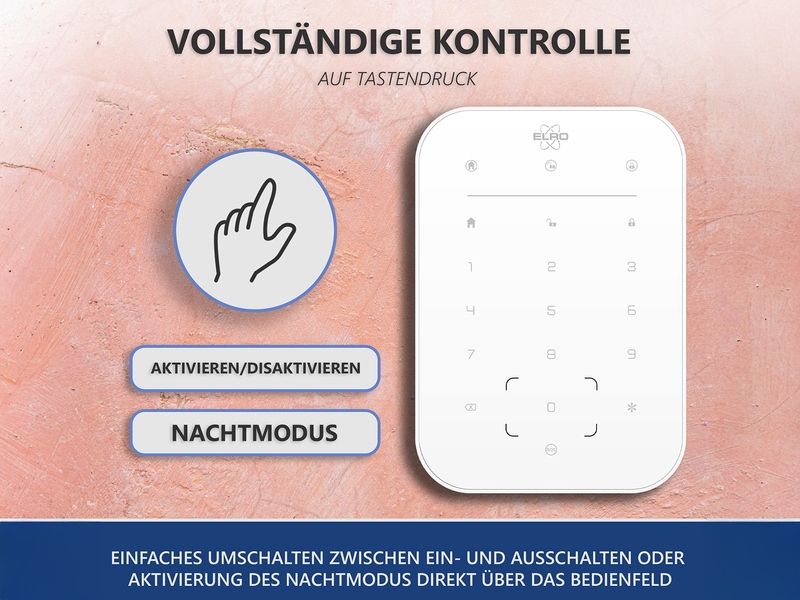 Steuereinheit / Bedienfeld für das ELRO AS98S Home2 Alarmsystem