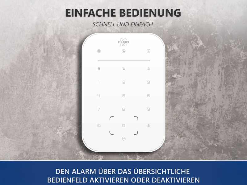Steuereinheit / Bedienfeld für das ELRO AS98S Home2 Alarmsystem