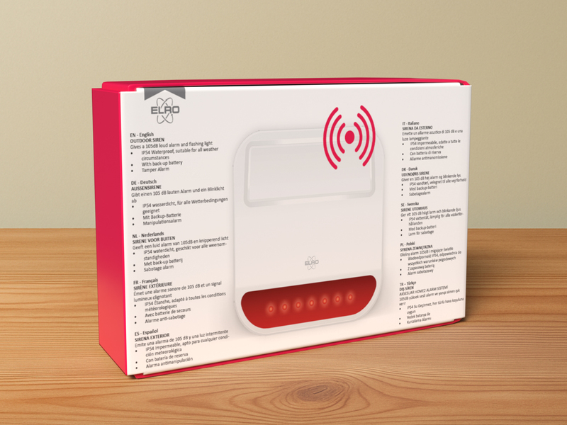 Außensirene für das ELRO AS98S Home2 Alarmsystem