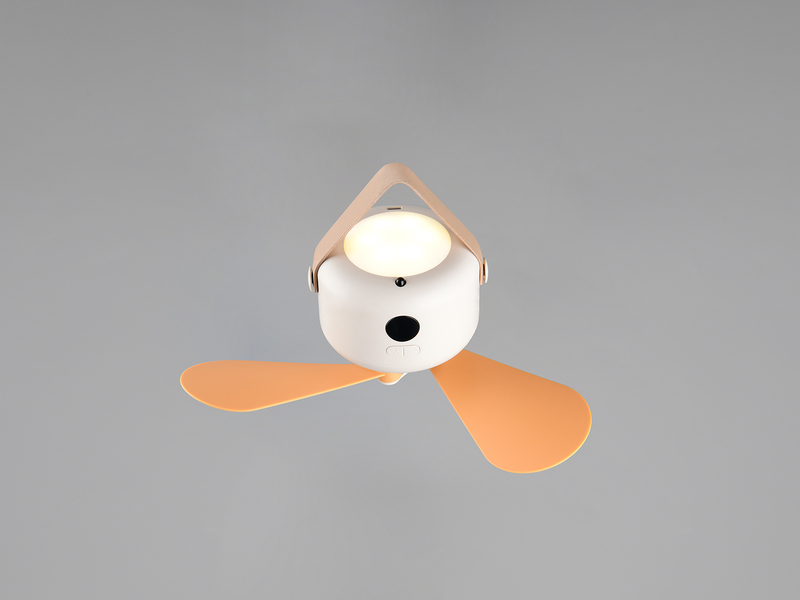 Kleiner Akku Deckenventilator RENA mit Licht und Fernbedienung Ø 27cm