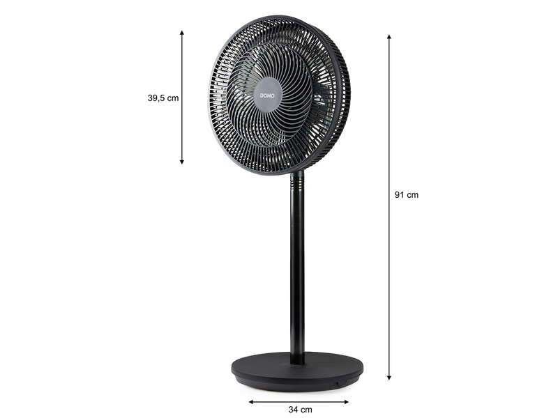 Standventilator / Tischventilator, leise, Oszillation, Höhe 68/91/116cm