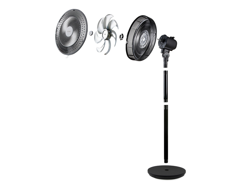 Standventilator / Tischventilator, leise, Oszillation, Höhe 68/91/116cm