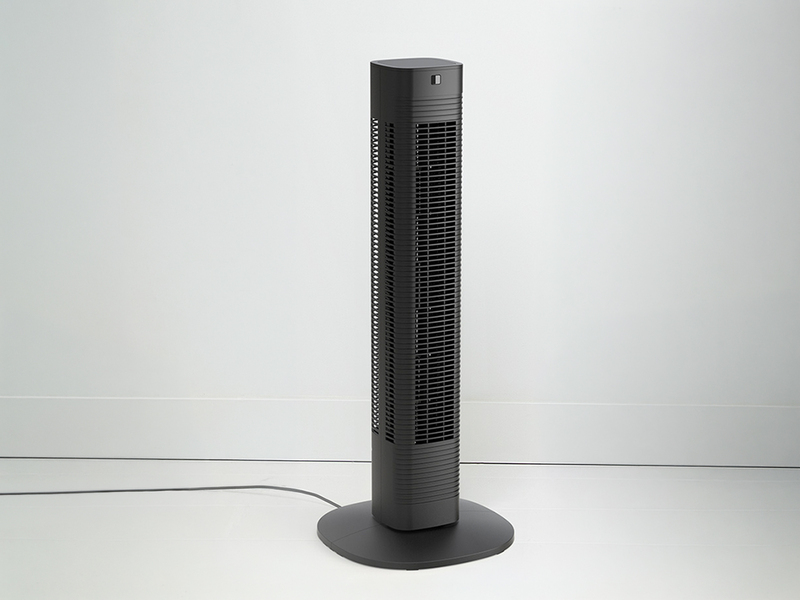 Oszillierender Turmventilator leise mit Fernbedienung Schwarz H: 80cm