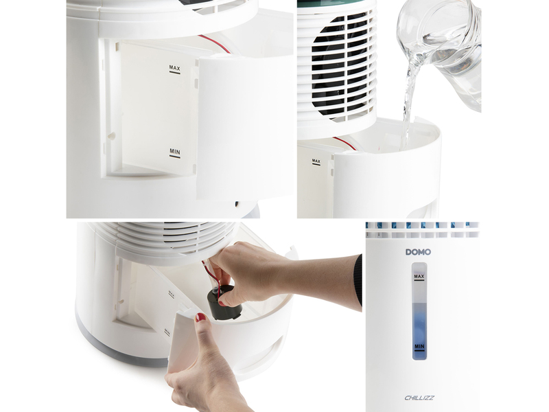 Ventilator Luftkühler mit Wasserkühlung & Luftbefeuchter Timer Oszillation 38cm