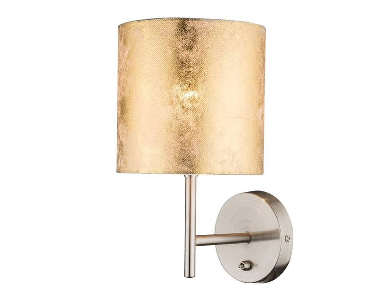 Wandleuchte Amy Mit Schalter E14 Led Lampenschirm Gold