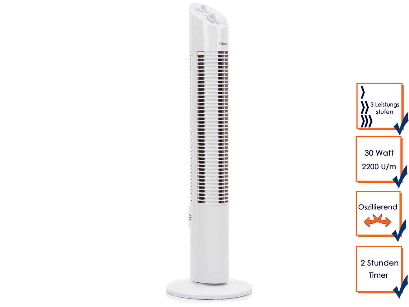 Kleiner Turmventilator mit USB-Anschluss 8 Kleiner Turmventilator mit USB-Anschluss