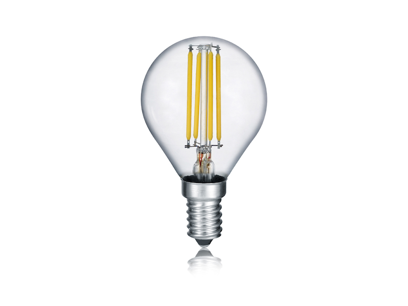 Glas E14 LED Leuchtmittel Tropfen mit 6 Watt und 470 Lumen in Warmweiß dimmbar