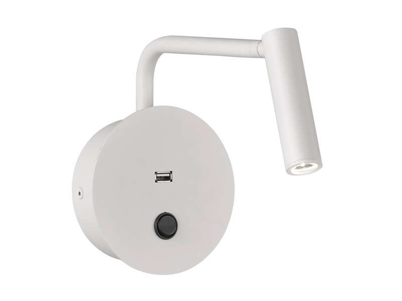 Flexible Led Wandleuchte Leselampe Weiss Mit Usb Anschluss