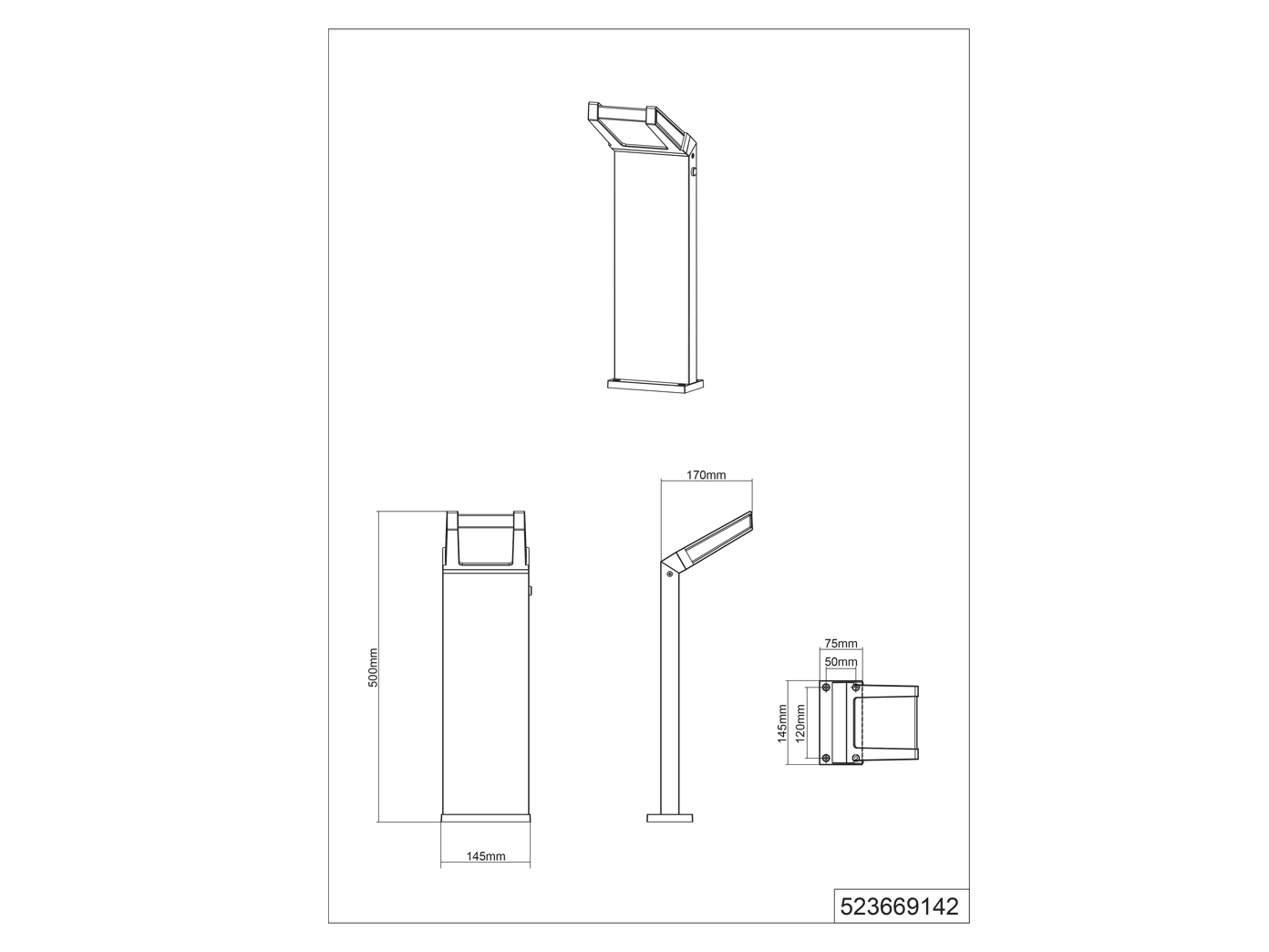 LED Außenbeleuchtung, ALU Outdoor Lampen für Wand, Pfosten, Weg