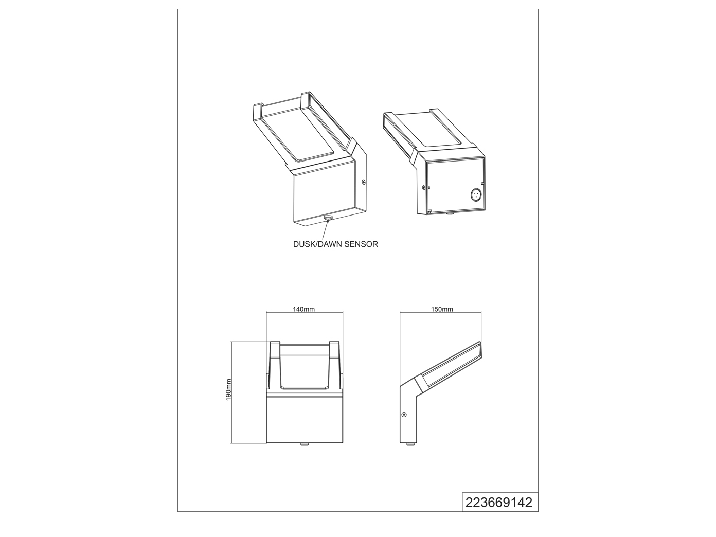 LED Außenbeleuchtung, ALU Outdoor Lampen für Wand, Pfosten, Weg