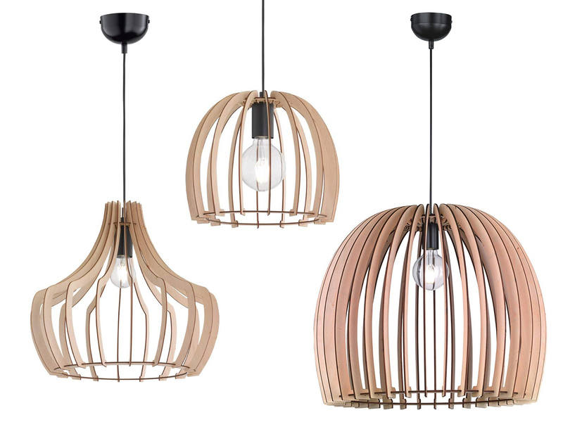 DESIGN Küchenlampen aus Holz Esszimmerlampen hängend für Esstisch im