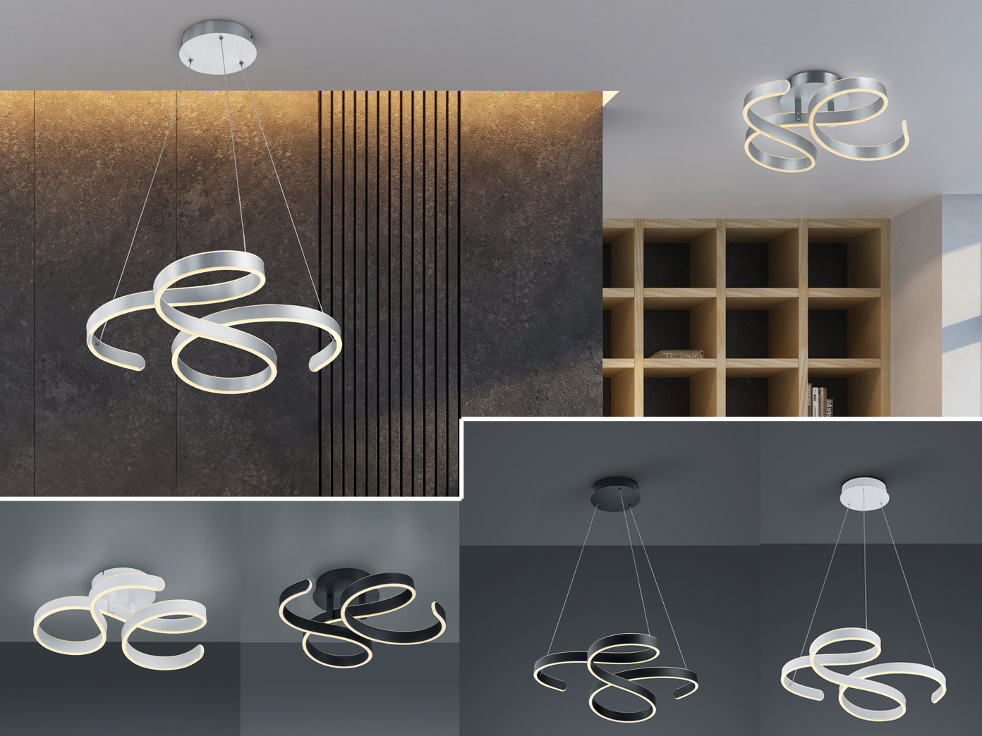 Dimmbare LED Lampen, große geschwungene Esszimmerleuchten für über