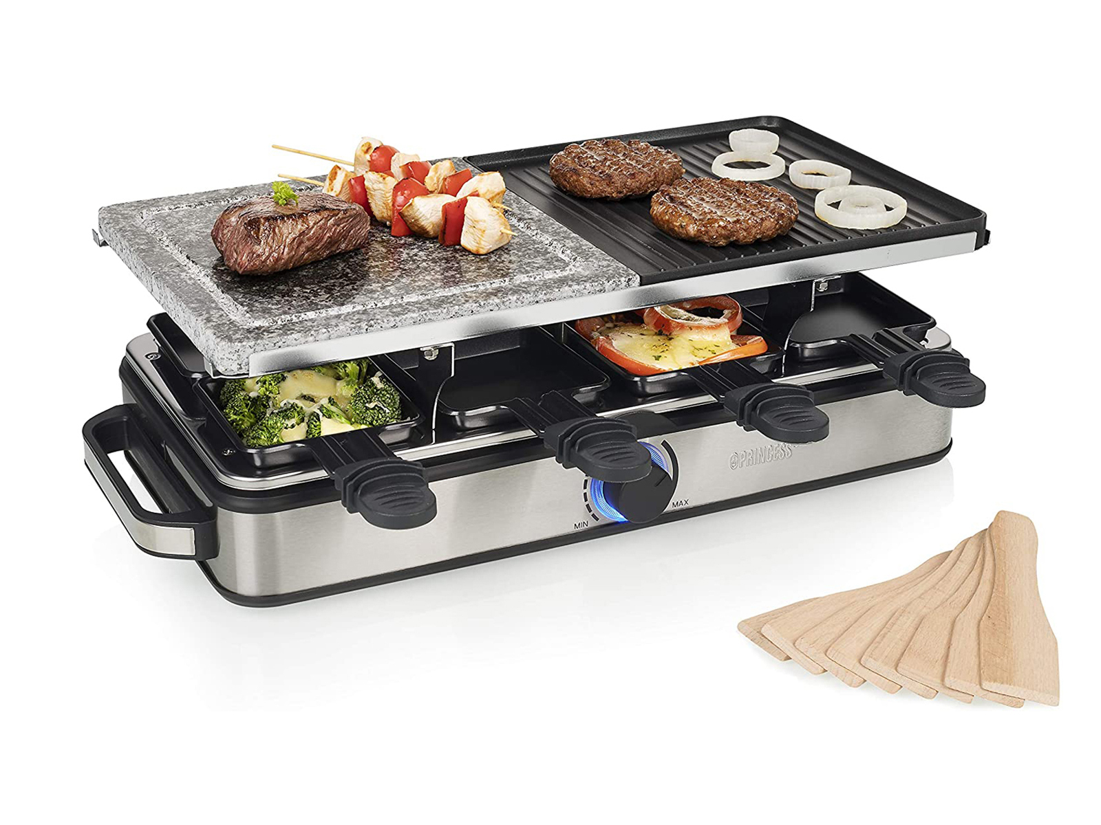 Princess 01.162810.01.001 162810 Steengrill Party – 4 personen, Zwart Princess 01.162810.01.001 162810 Steengrill Party – 4 personen, Zwart