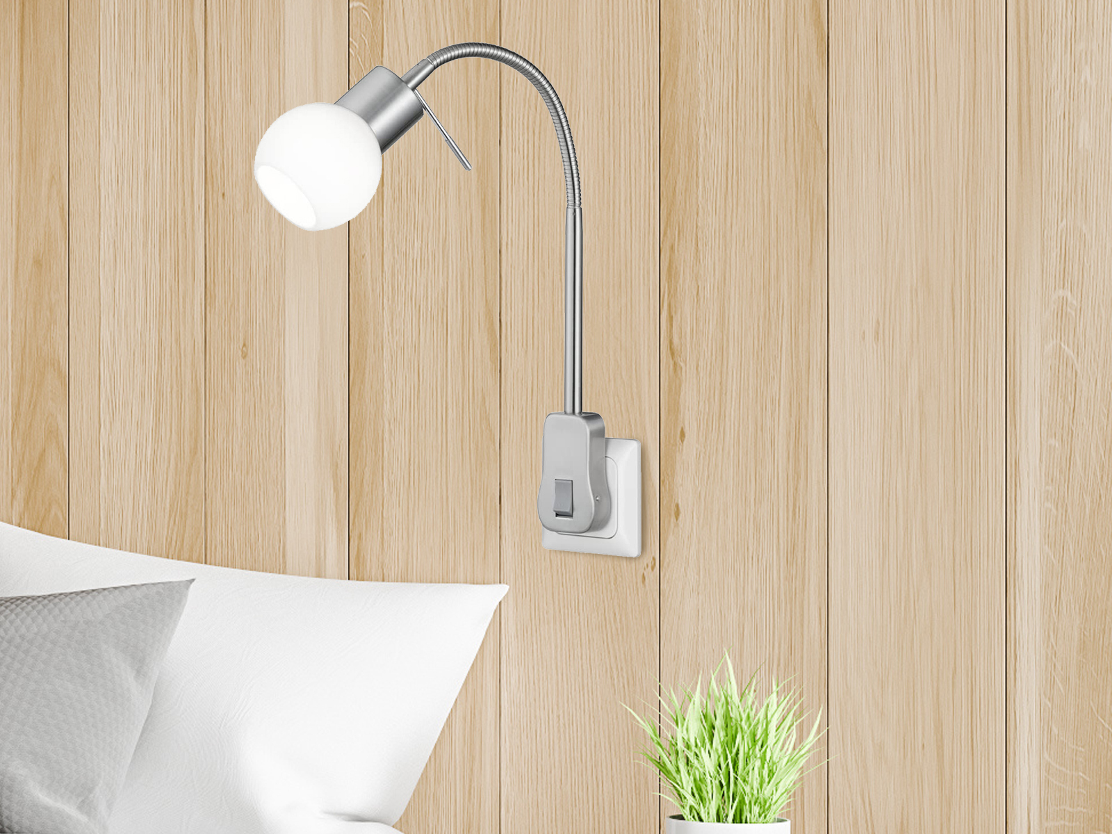 LED Leselampen Bettleuchten neben Sofa Wandmontage mit Stecker für Boxspringbett