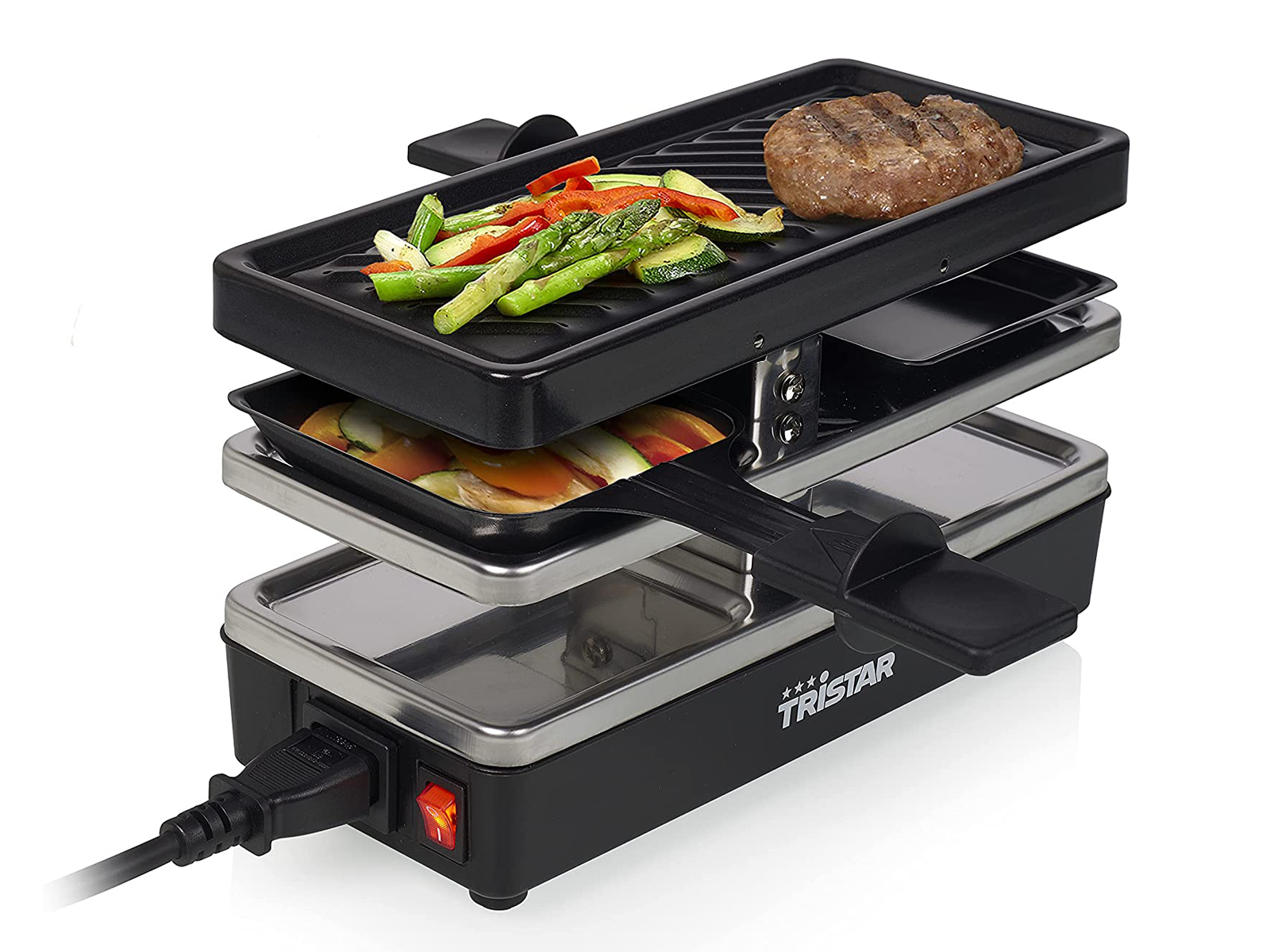 Mini - XXL Raclette Dispositivo para 2-4-6-8 Ampliable hasta 10 Personas, Raclet Grill - Imagen 13 de 13