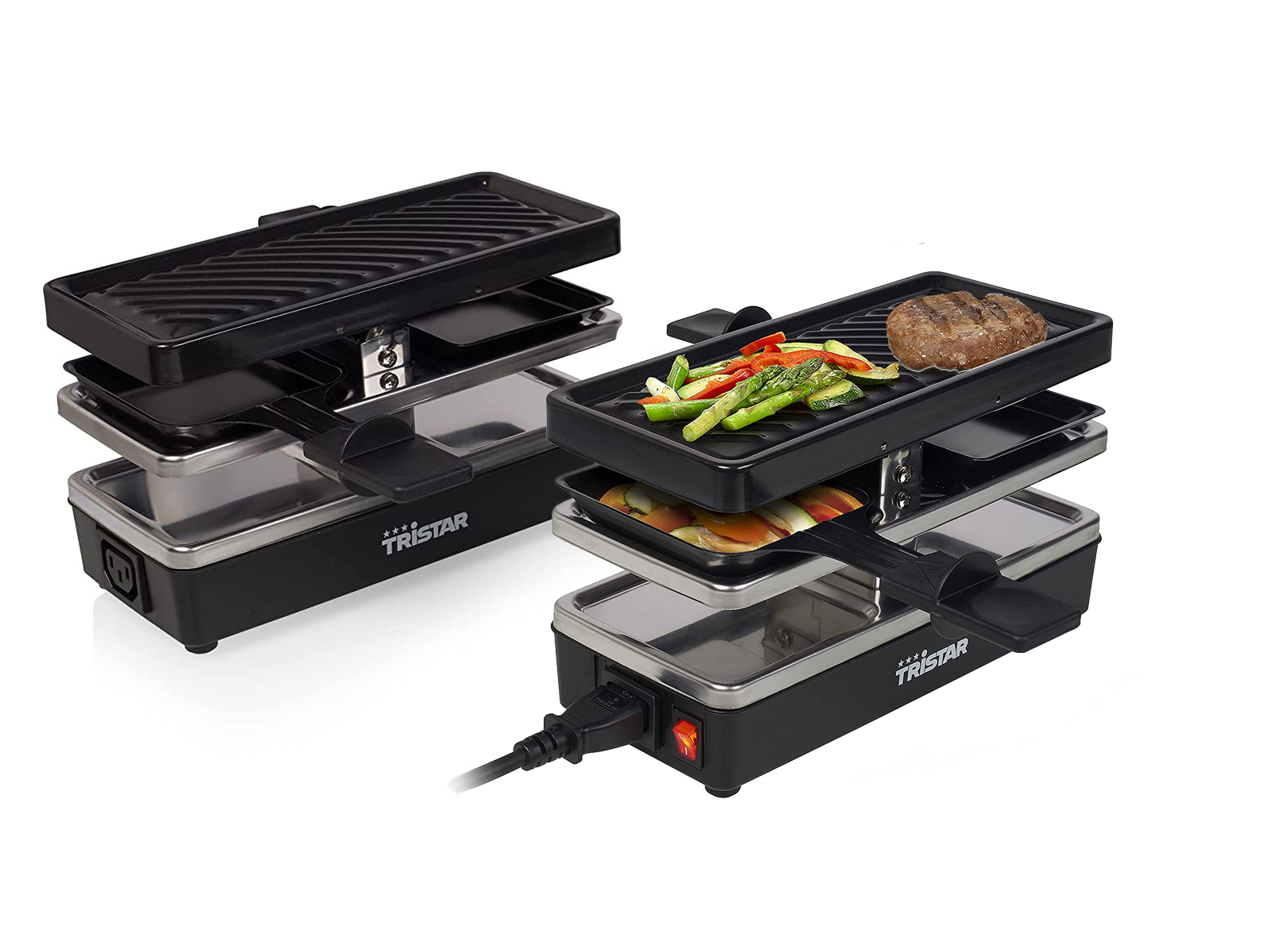 Mini - XXL Raclette Dispositivo para 2-4-6-8 Ampliable hasta 10 Personas, Raclet Grill - Imagen 12 de 13