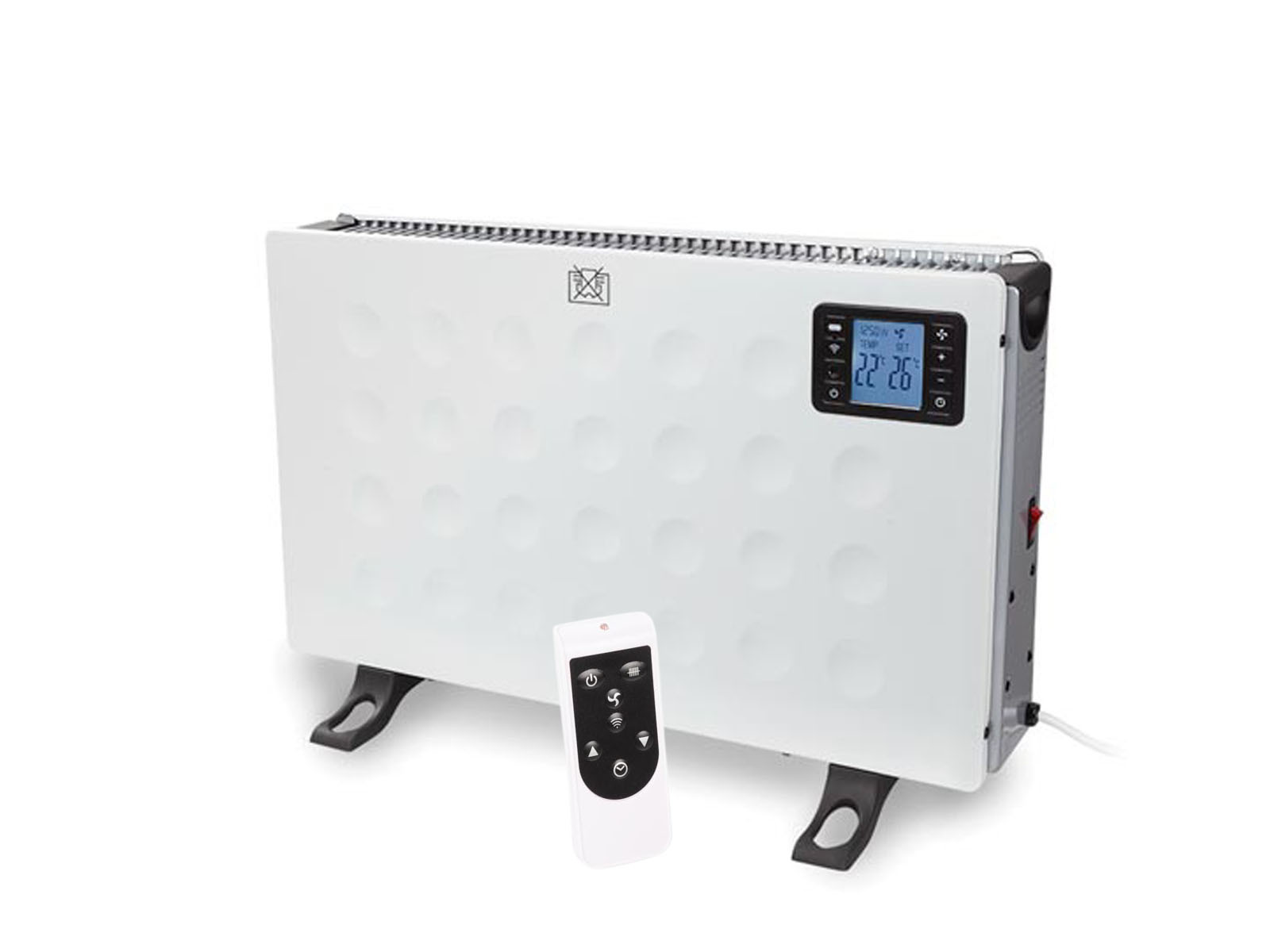 Smarte Konvektor Heizung, WIFI, für 25m² Räume, Timer - 2000Watt