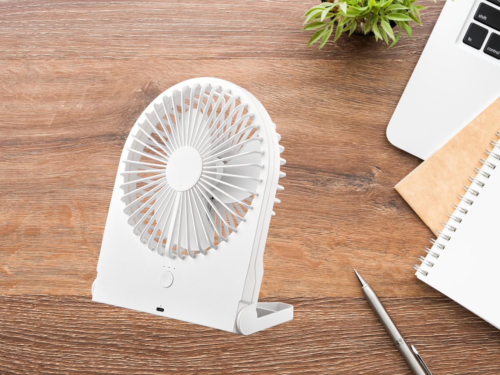 DESIGN Wentylator pokojowy cichy ze złączem USB-C Wentylatory biurkowe do biura - Zdjęcie 14 z 14