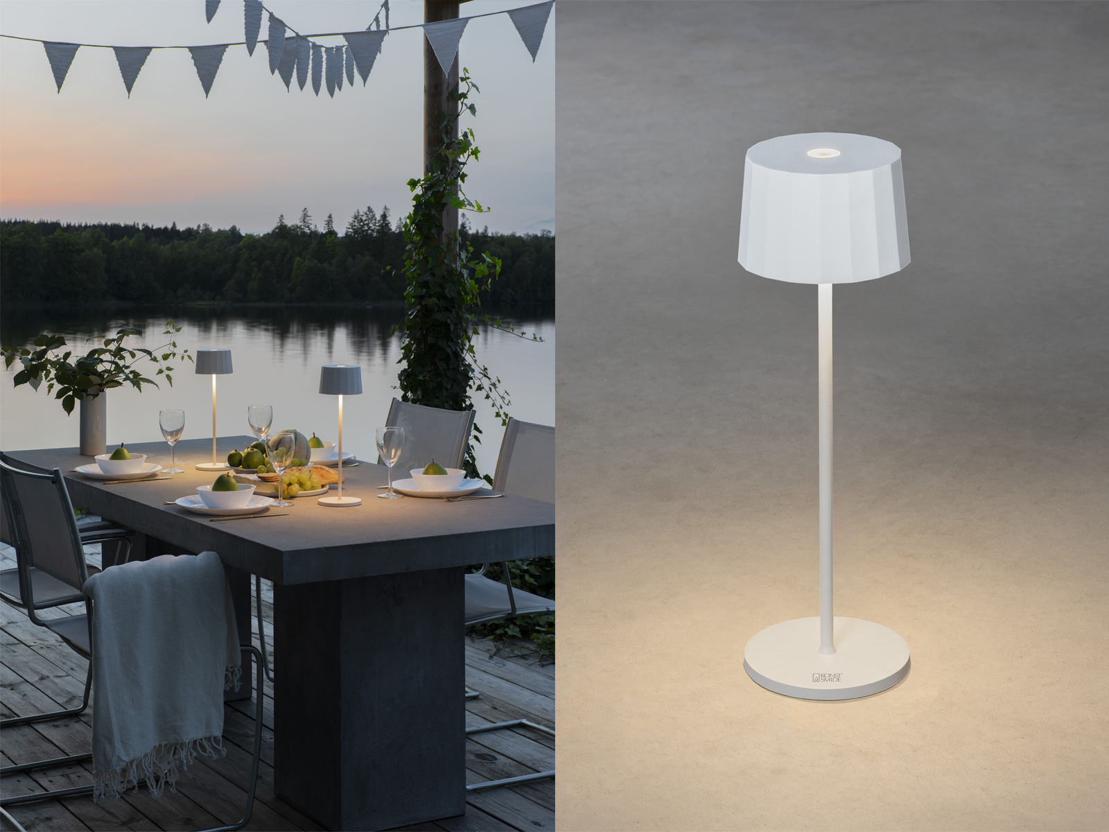 Terrassenlampen mit batteriebetrieben Outdoor, Balkon Beleuchtung Schutzart IP54 - Bild 10 von 10