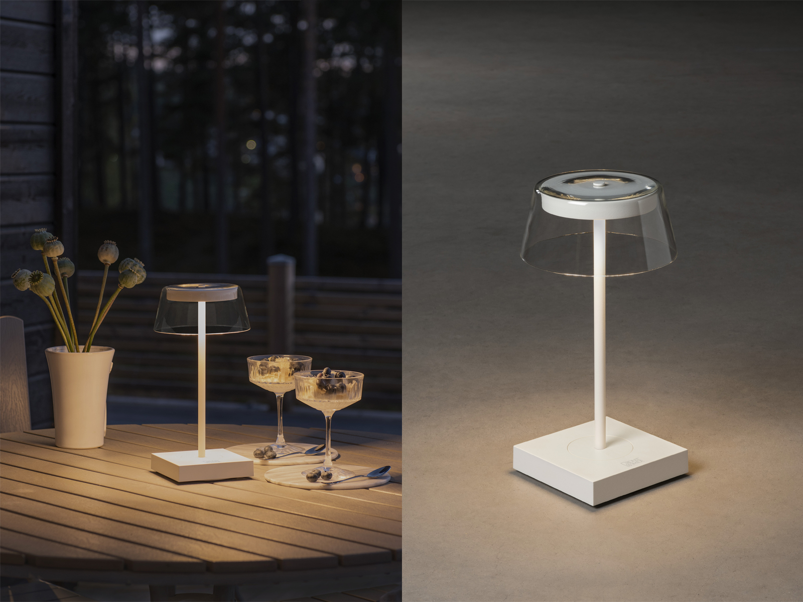 Terrassenlampen & Balkon Beleuchtung ohne Strom, USB Anschluss aufladbar Outdoor