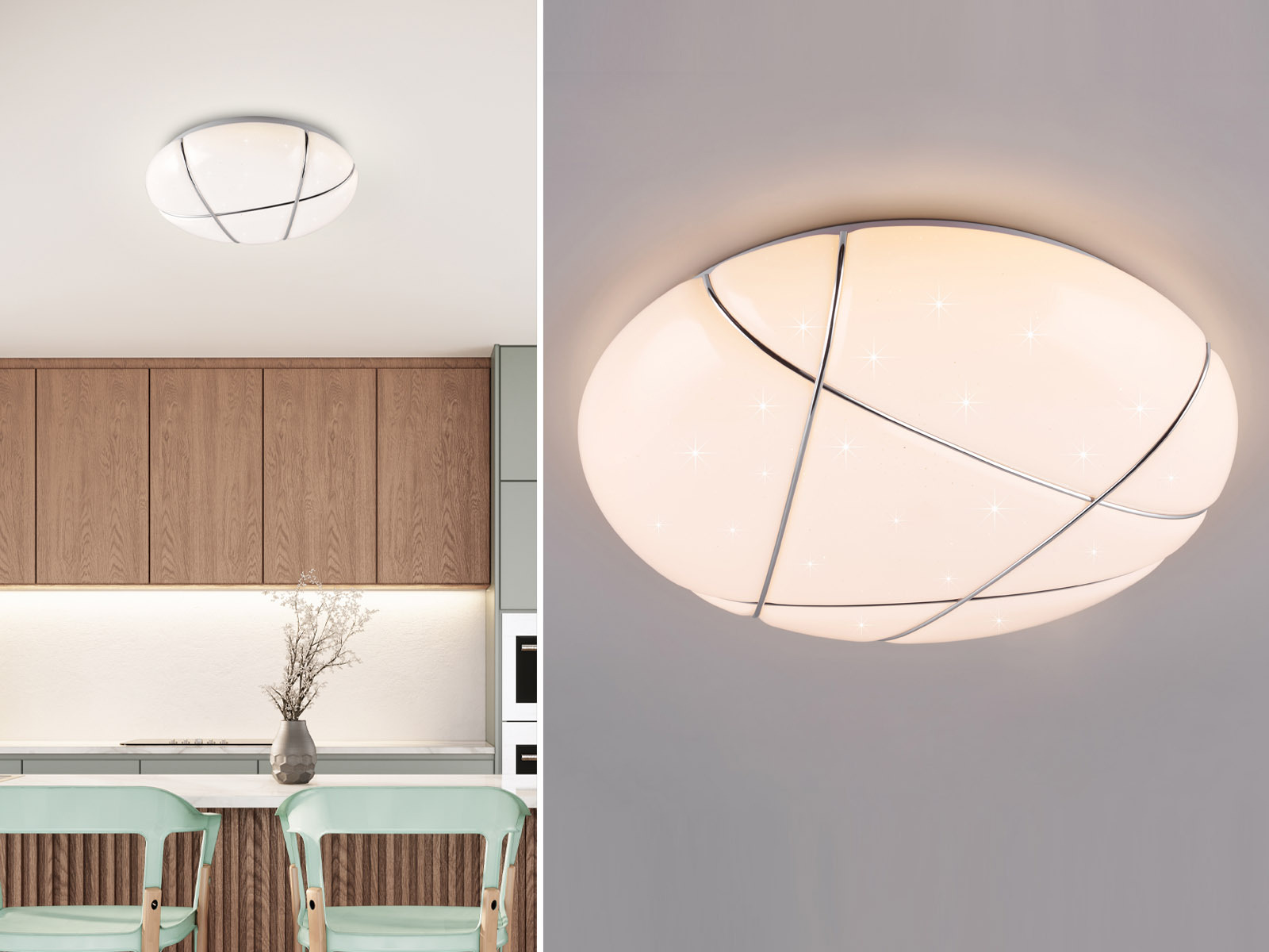 LED Deckenleuchten TIBOR mit Sternenhimmel