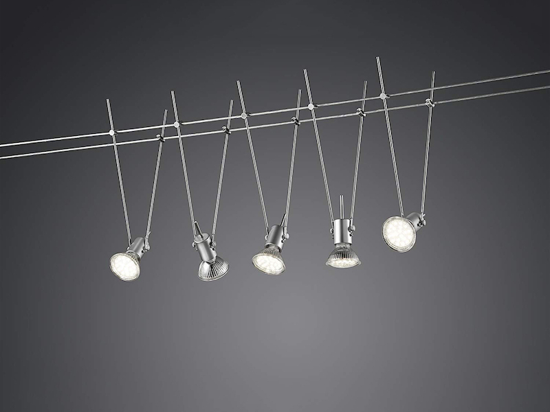 5m Seilsystem Schienensytem BASIC mit LED, Deckenleuchte Flurlampen