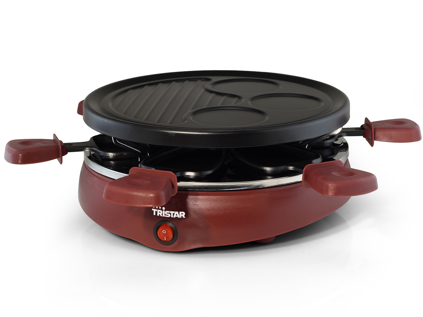 Grill Tischgrill Crepes Omelett Raclette Partygrill 6 Personen mit Crepesfläche